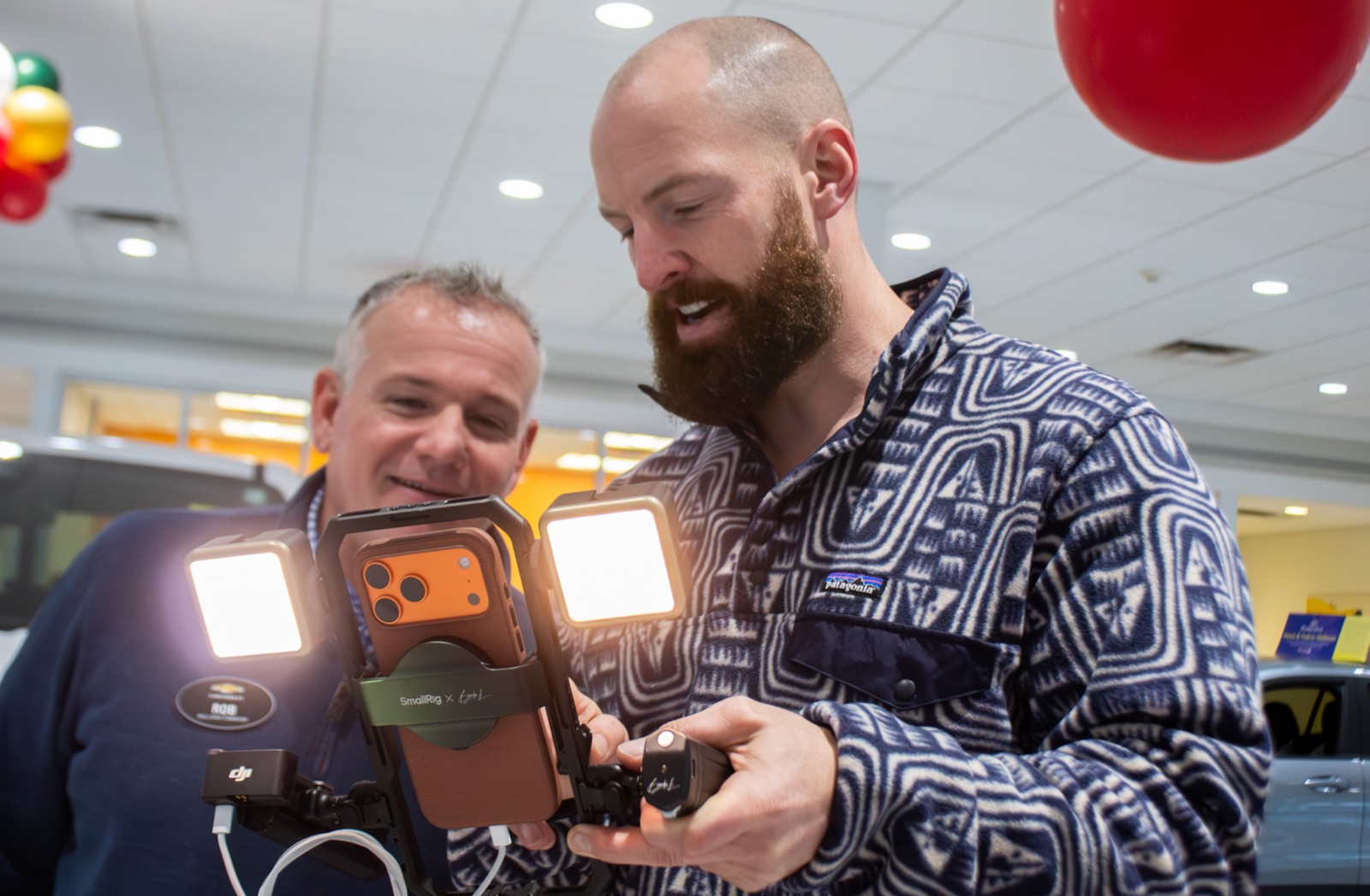 Reviewing footage with the dealership team